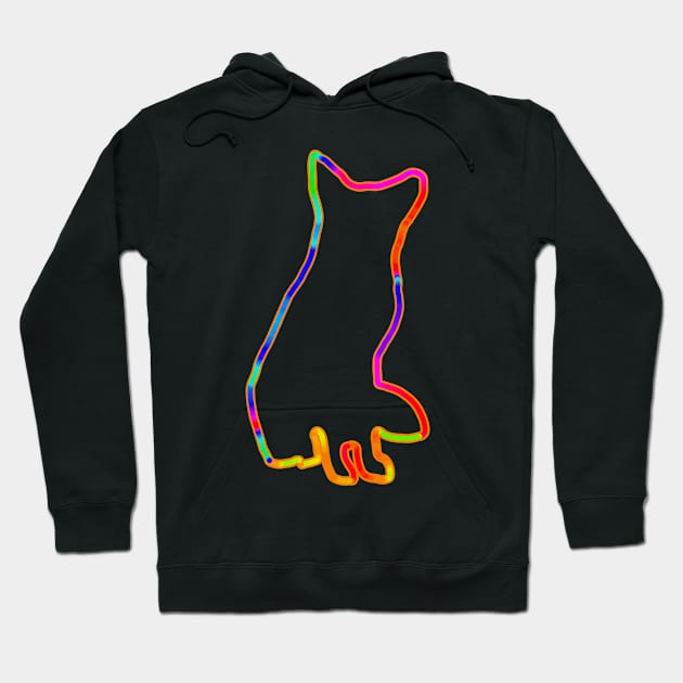 Neon fox Hoodie by Gavlart